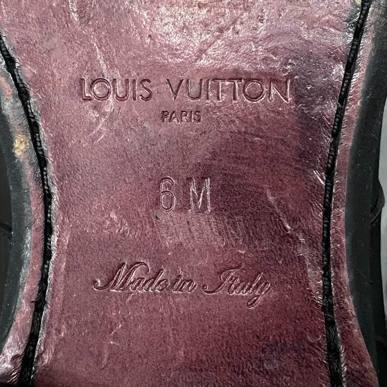 Louis Vuitton louis vuitton black leather shoes Size US 6 / EU 39 - 8 Thumbnail