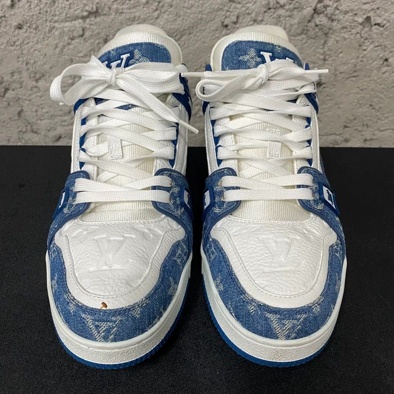 Louis Vuitton louis vuitton blue white sneakers Size US 8 / EU 41 - 6 Thumbnail