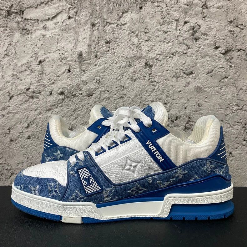 Louis Vuitton louis vuitton blue white sneakers Size US 8 / EU 41 - 5 Thumbnail