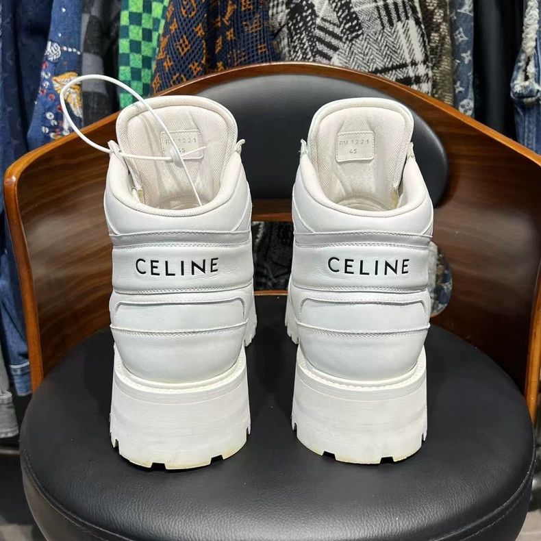 Celine celine white thick sole sneakers Size US 15 / EU 48 - 3 Thumbnail