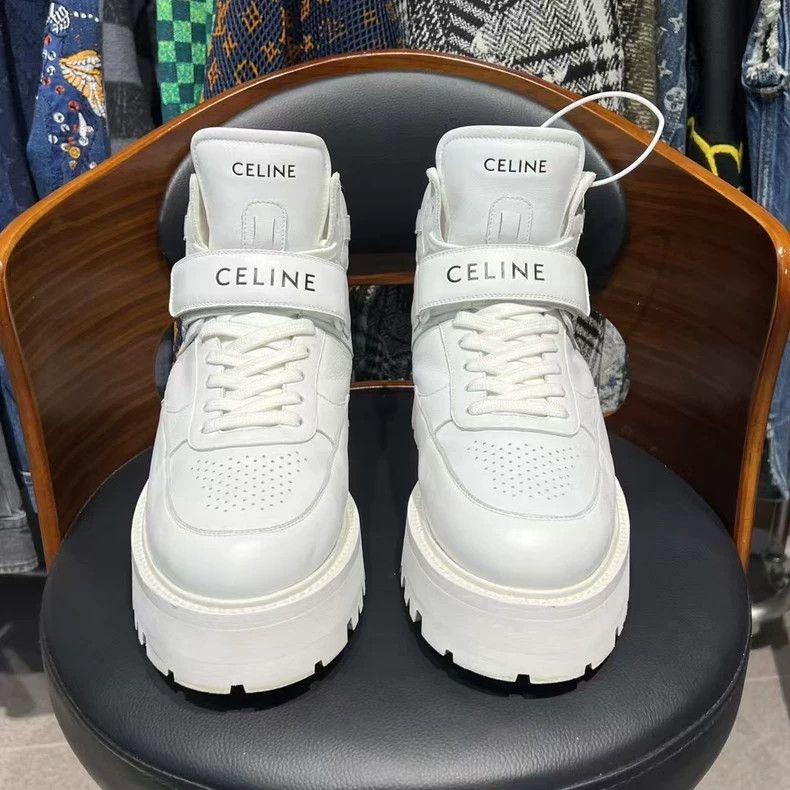 Celine celine white thick sole sneakers Size US 15 / EU 48 - 2 Thumbnail