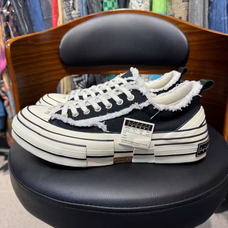 xVESSEL xvessel black and white lowtop sneakers Size US 12 / EU 45 - 6 Thumbnail