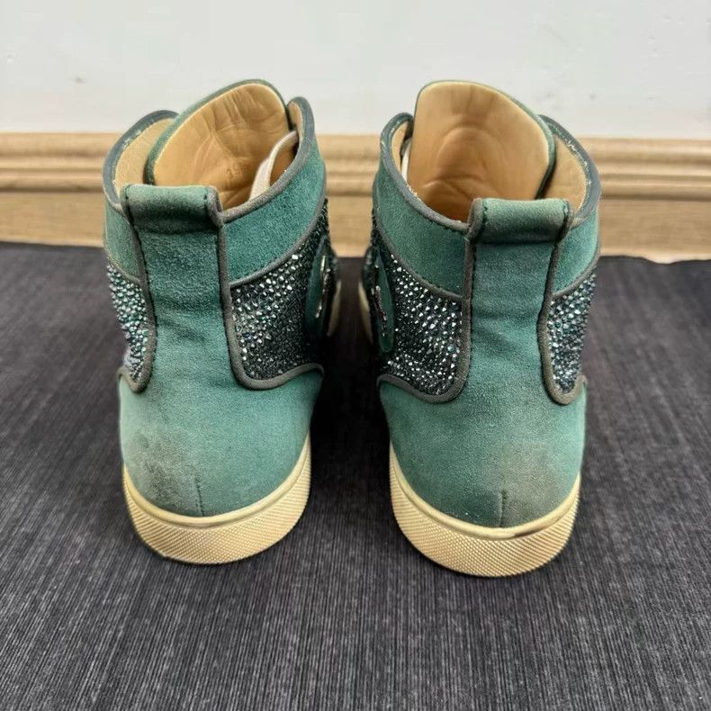 Christian Louboutin Christian Louboutin green suede high top Size US 10 / EU 43 - 3 Thumbnail