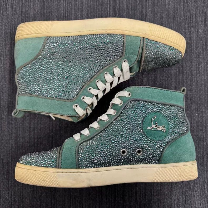 Christian Louboutin Christian Louboutin green suede high top Size US 10 / EU 43 - 5 Thumbnail