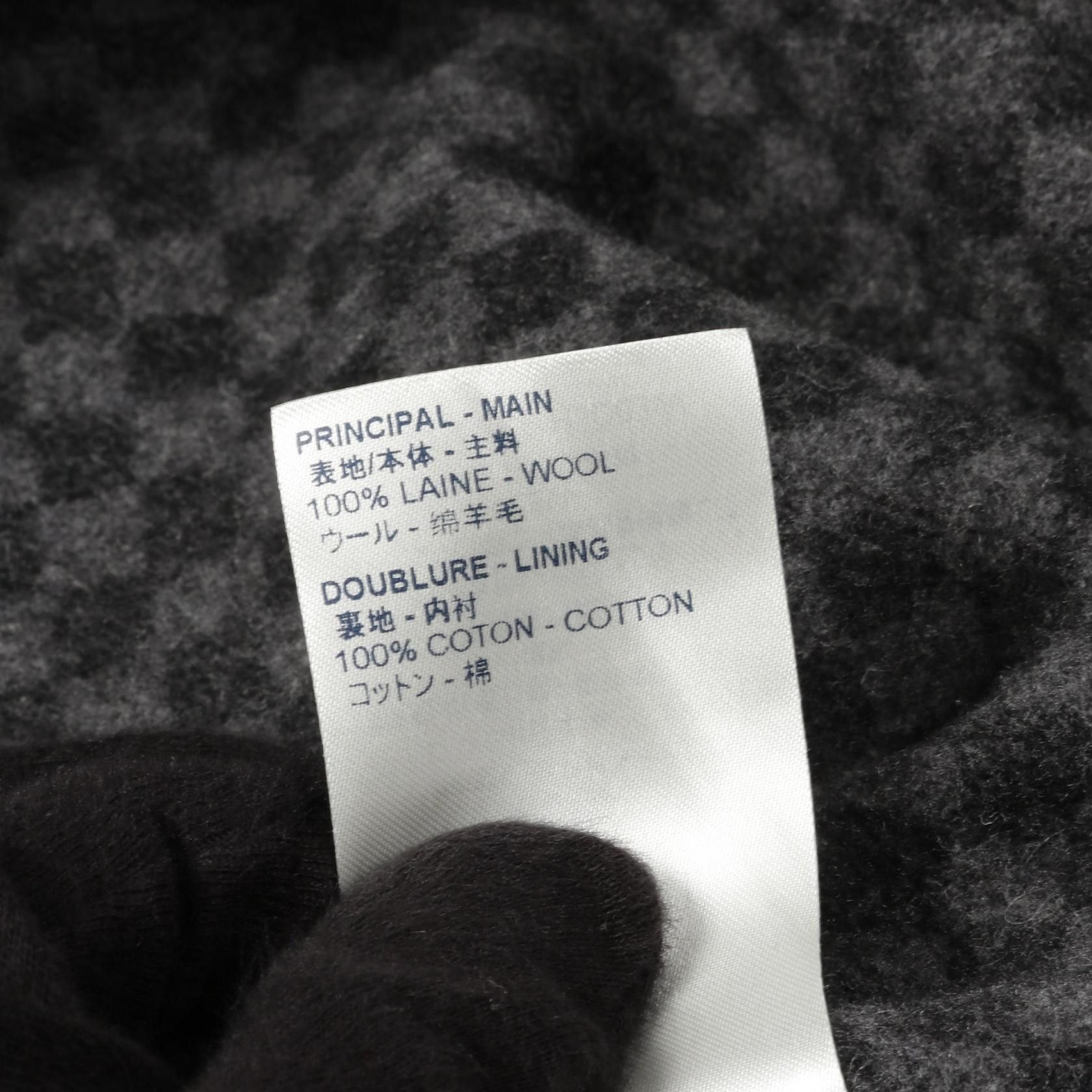 Louis Vuitton Louis Vuitton Louis Vuitton LOUIS VUITTON × NIGO Giant Damier Wool Coat Cotton Outerwear RM202M XEP HJC03W Size ONE SIZE - 5 Thumbnail