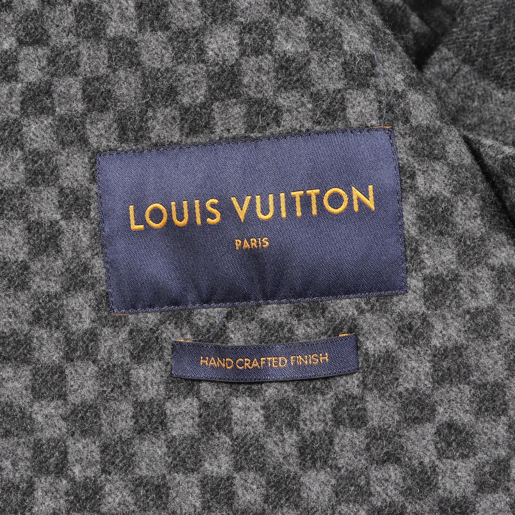 Louis Vuitton Louis Vuitton Louis Vuitton LOUIS VUITTON × NIGO Giant Damier Wool Coat Cotton Outerwear RM202M XEP HJC03W Size ONE SIZE - 3 Thumbnail