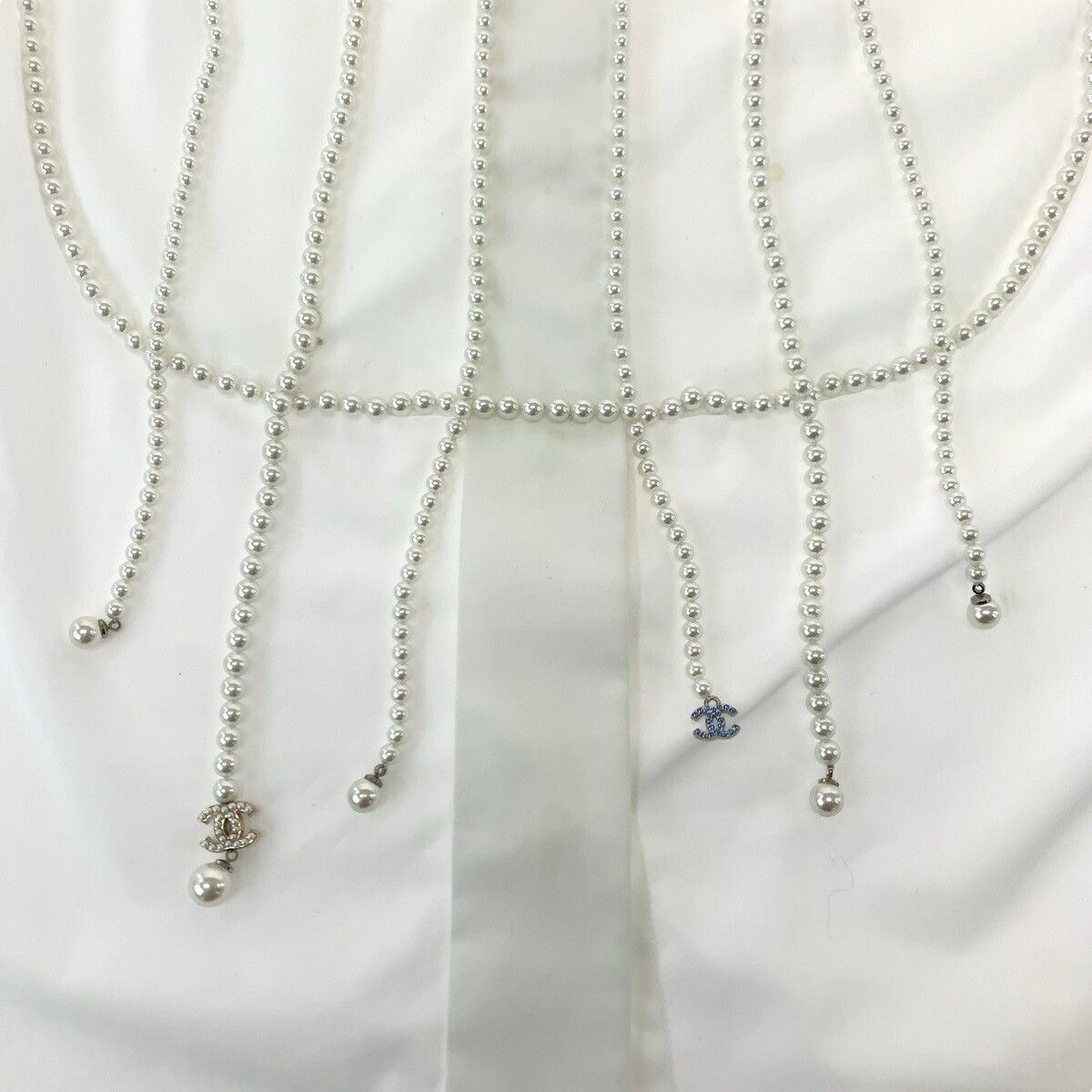 Chanel Chanel CHANEL Coco Mark Sequin Pearl Polyester Shirt Others Dress Shirt P70673V48585 Size ONE SIZE - 7 Thumbnail