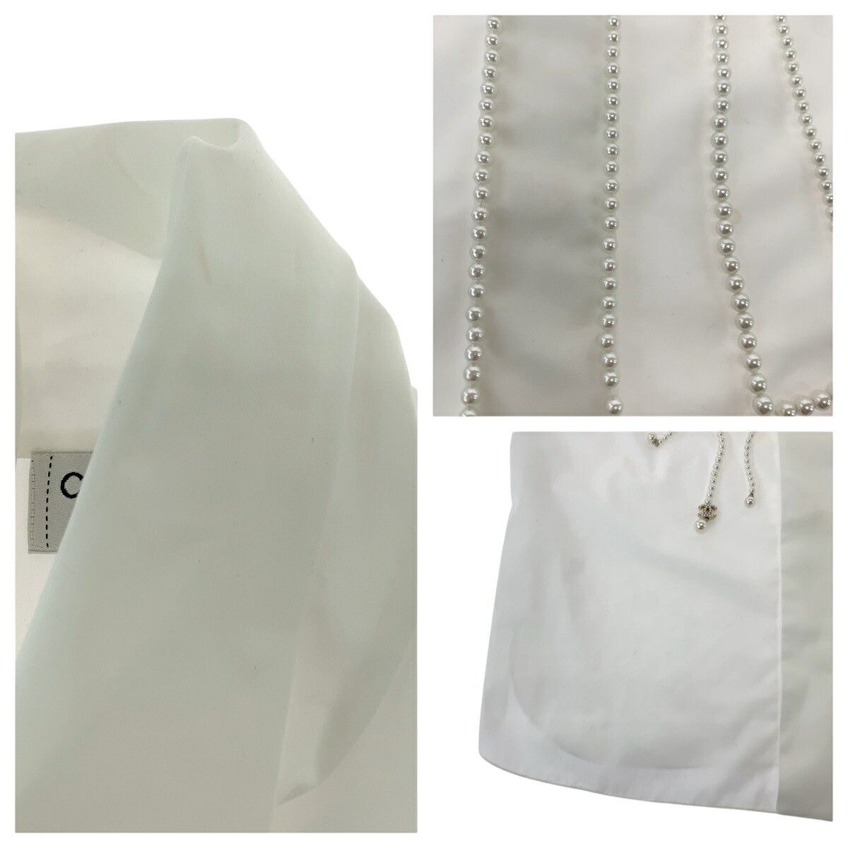 Chanel Chanel CHANEL Coco Mark Sequin Pearl Polyester Shirt Others Dress Shirt P70673V48585 Size ONE SIZE - 15 Thumbnail