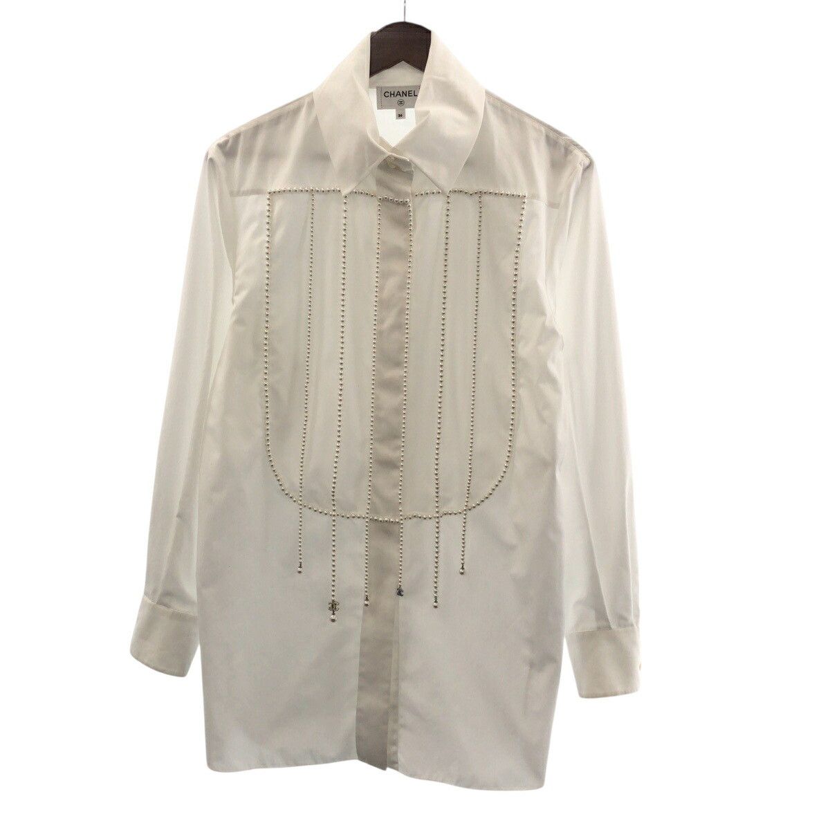 Chanel Chanel CHANEL Coco Mark Sequin Pearl Polyester Shirt Others Dress Shirt P70673V48585 Size ONE SIZE - 19 Thumbnail