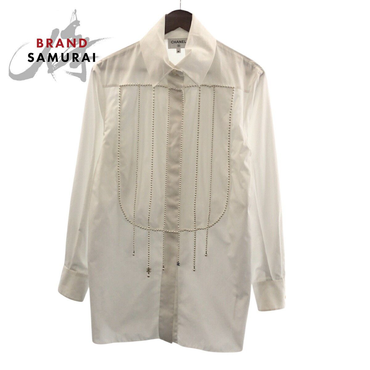 Chanel Chanel CHANEL Coco Mark Sequin Pearl Polyester Shirt Others Dress Shirt P70673V48585 Size ONE SIZE - 2 Thumbnail