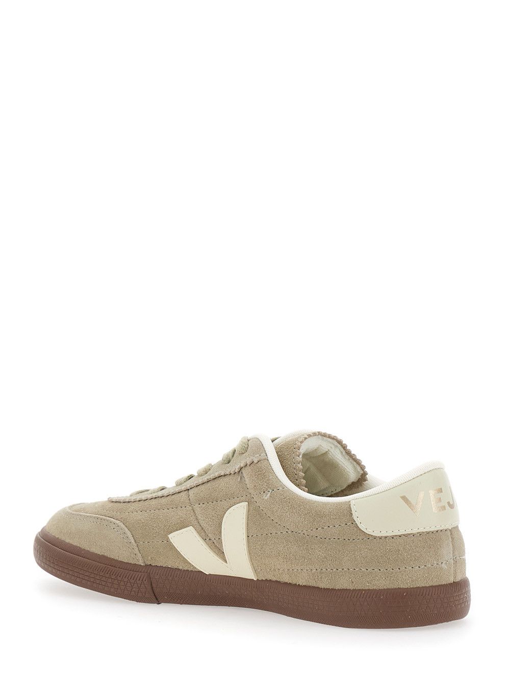 Veja 'Panenka' Beige Low Top Sneakers with Logo Patch on the Side and Contrasting Heel with Logo Lettering in Leather Unisex Size US 11 / IT 41 - 3 Thumbnail