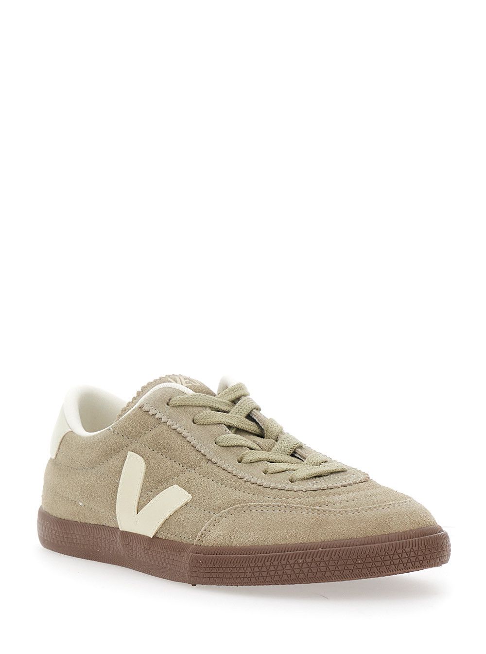 Veja 'Panenka' Beige Low Top Sneakers with Logo Patch on the Side and Contrasting Heel with Logo Lettering in Leather Unisex Size US 11 / IT 41 - 2 Thumbnail