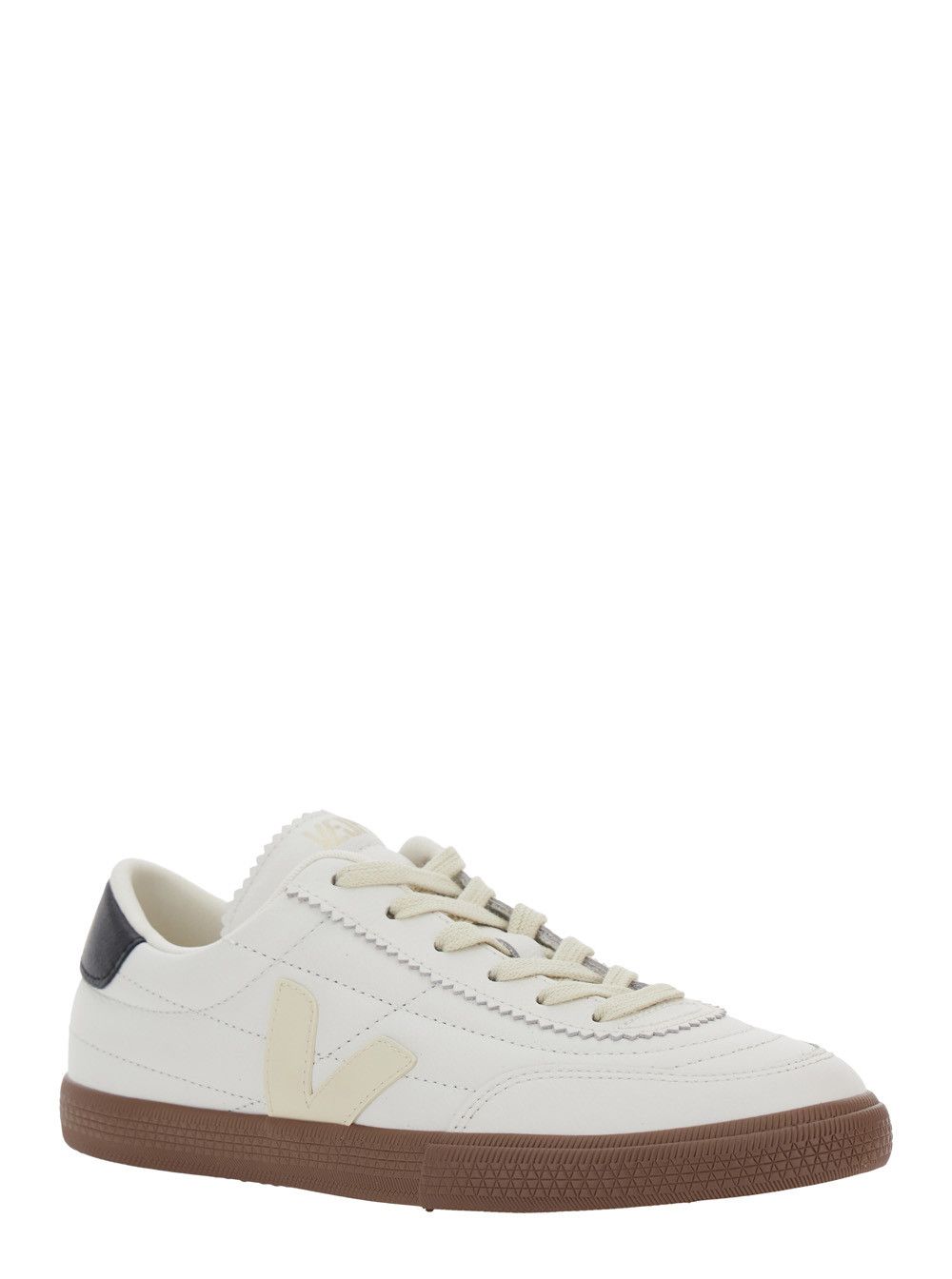 Veja 'Panenka' White Low Top Sneakers with Logo Patch on the Side and Contrasting Heel with Logo Lettering in Leather Unisex Size US 8 / IT 38 - 2 Thumbnail