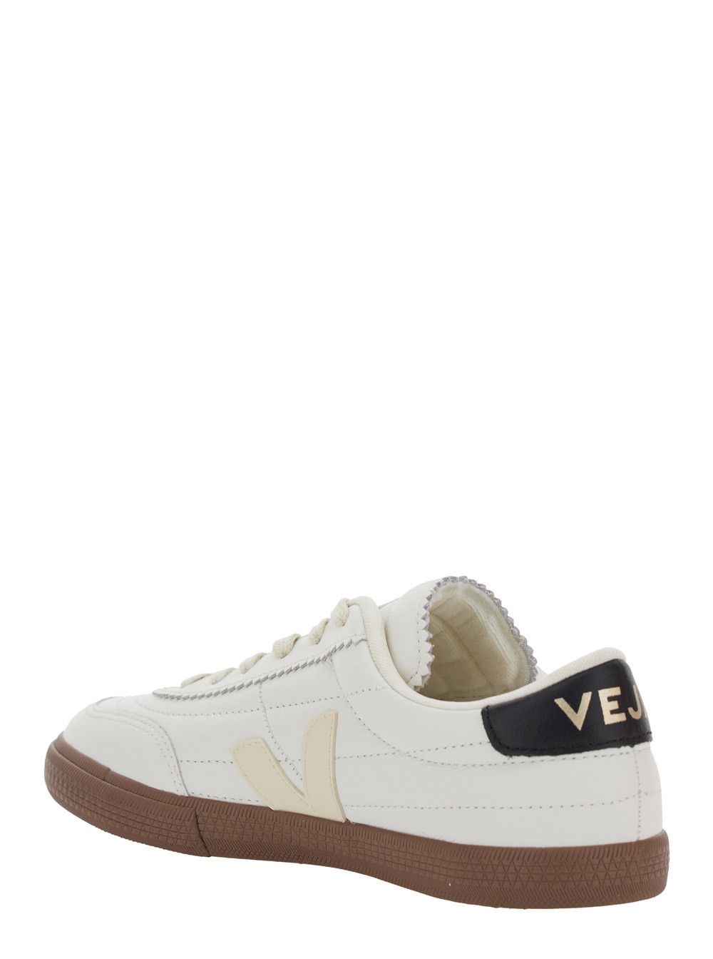 Veja 'Panenka' White Low Top Sneakers with Logo Patch on the Side and Contrasting Heel with Logo Lettering in Leather Unisex Size US 9 / IT 39 - 3 Thumbnail