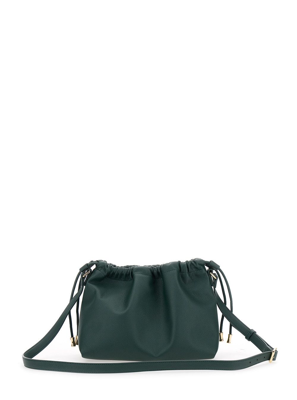 A.P.C. 'Ninon' Green Crossbody Bag with Drawstring Closure and Embossed Logo Lettering on the Front in Ecoleather Woman Size ONE SIZE - 4 Thumbnail