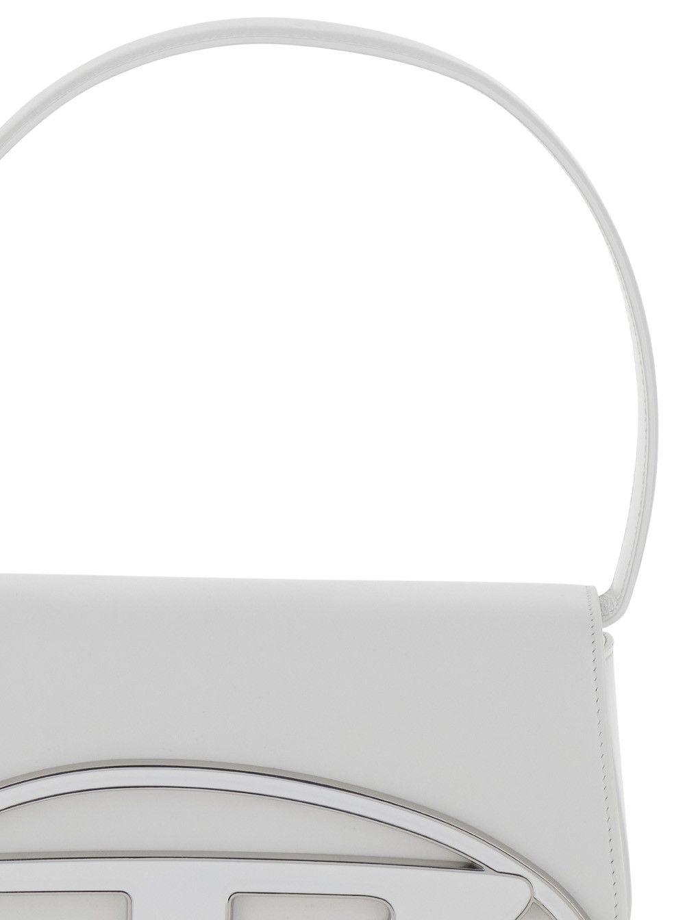 Diesel Shoulder Bag '1DR' with Oval D Patch in White Leather for Women Size ONE SIZE - 5 Thumbnail