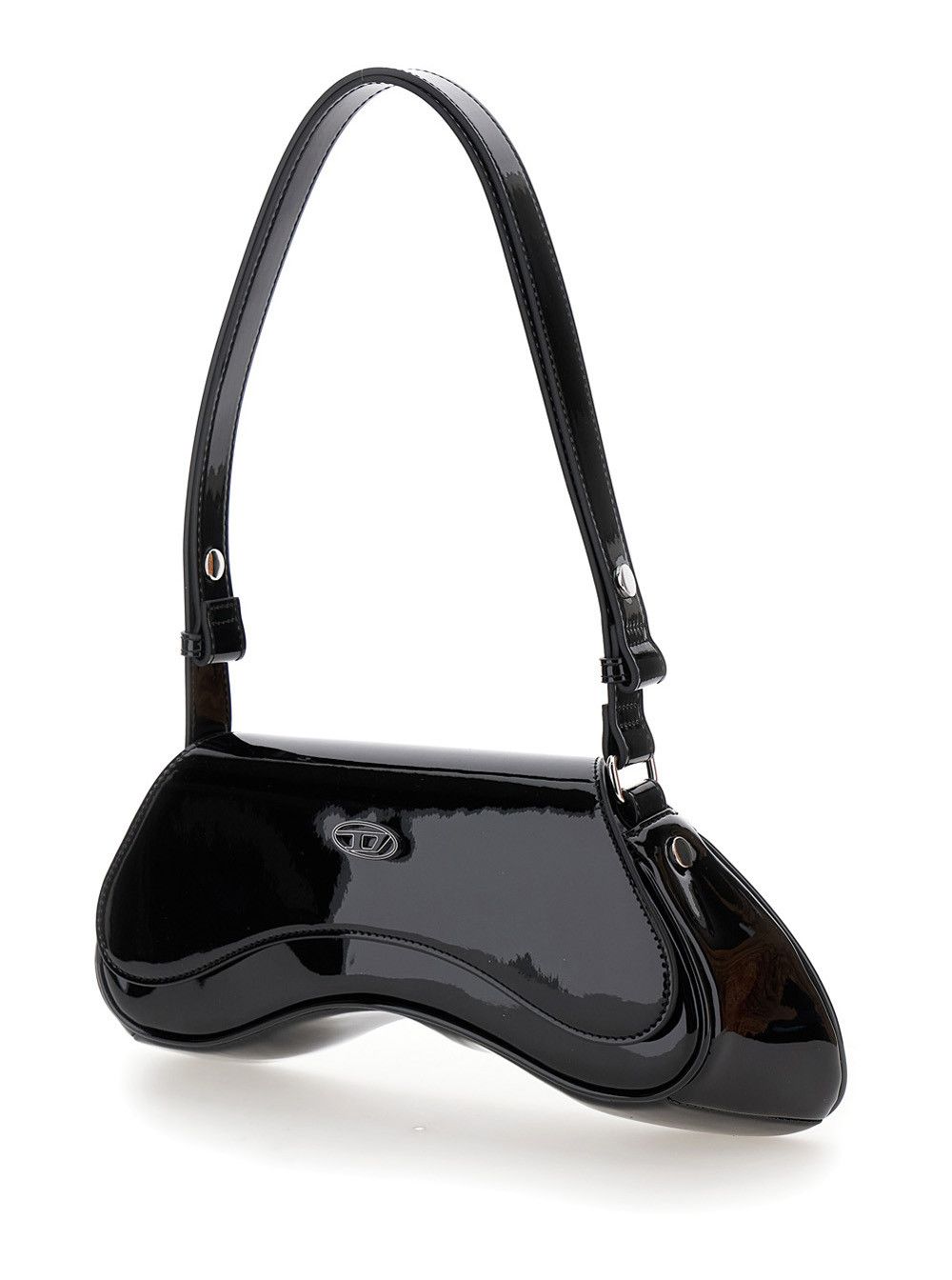 Diesel Shoulder Bag 'Play' with Logo Plaque in Black Tech Fabric for Women Size ONE SIZE - 2 Thumbnail