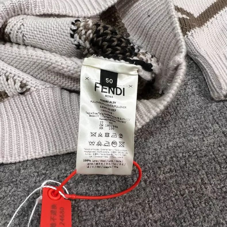 Fendi fendi double f crew neck sweater Size US L / EU 52-54 / 3 - 6 Thumbnail