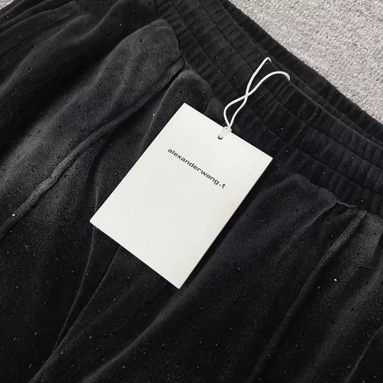 Alexander Wang AlexanderWang black velvet wide-leg pants Size 24" / US 00 / IT 34 - 4 Thumbnail