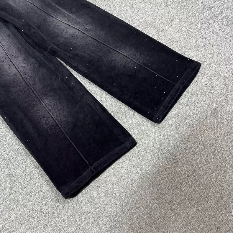 Alexander Wang AlexanderWang black velvet wide-leg pants Size 24" / US 00 / IT 34 - 5 Thumbnail