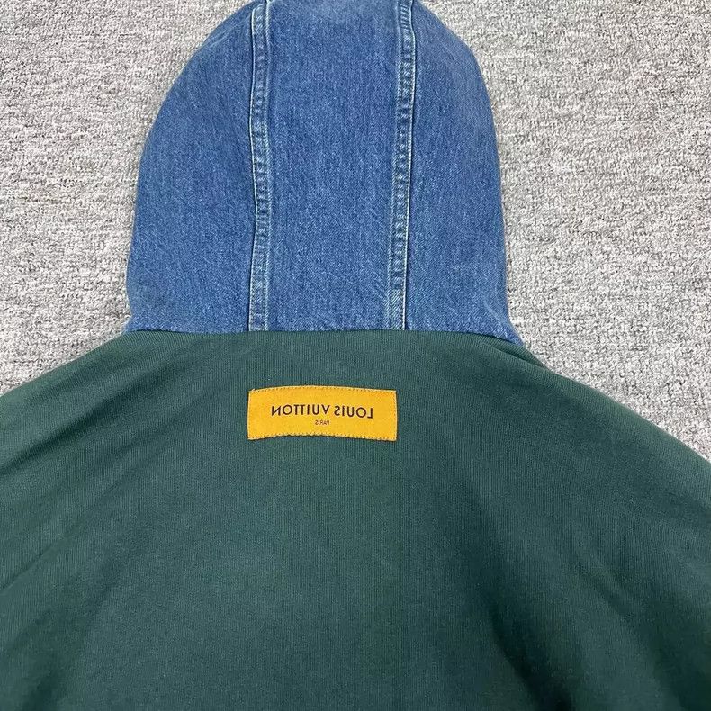 Louis Vuitton Louis Vuitton Denim Patchwork Hoodie Size US XS / EU 42 / 0 - 5 Thumbnail