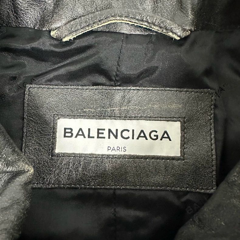 Balenciaga Balenciaga Hand-painted Leather Coat Size US S / EU 44-46 / 1 - 7 Thumbnail