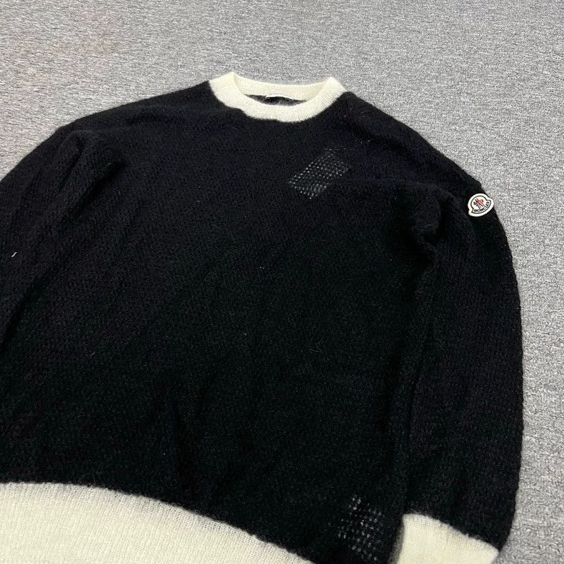 Moncler moncler black white knit sweater Size US L / EU 52-54 / 3 - 3 Thumbnail