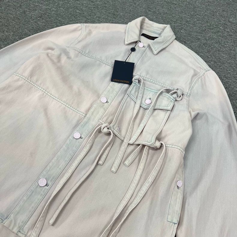 Louis Vuitton Louis Vuitton Bleached Pink Denim Jacket Size US M / EU 48-50 / 2 - 3 Thumbnail