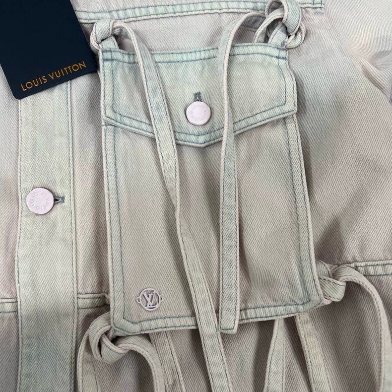 Louis Vuitton Louis Vuitton Bleached Pink Denim Jacket Size US M / EU 48-50 / 2 - 4 Thumbnail