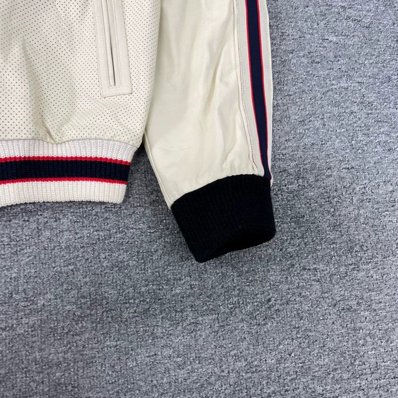 Gucci Gucci Lambskin Leather Bomber Jacket Size US M / EU 48-50 / 2 - 6 Thumbnail