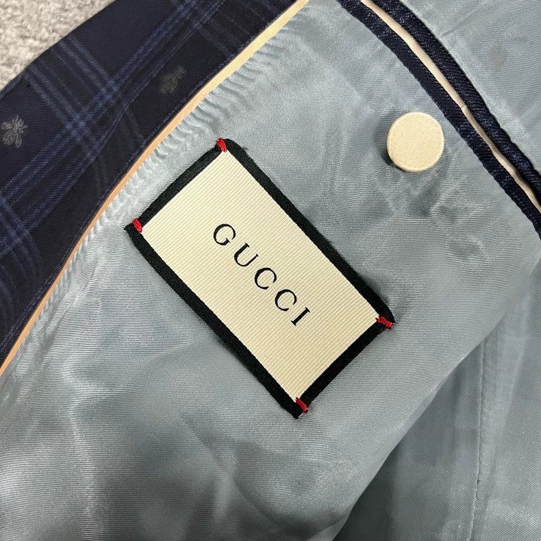 Gucci Gucci small bee check suit jacket Size US L / EU 52-54 / 3 - 5 Thumbnail