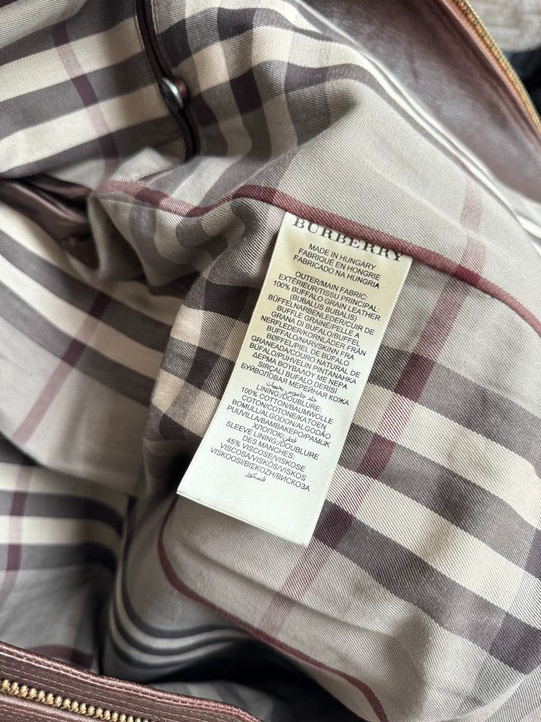 Burberry Burberry Brown Leather Jacket Size US L / EU 52-54 / 3 - 8 Thumbnail