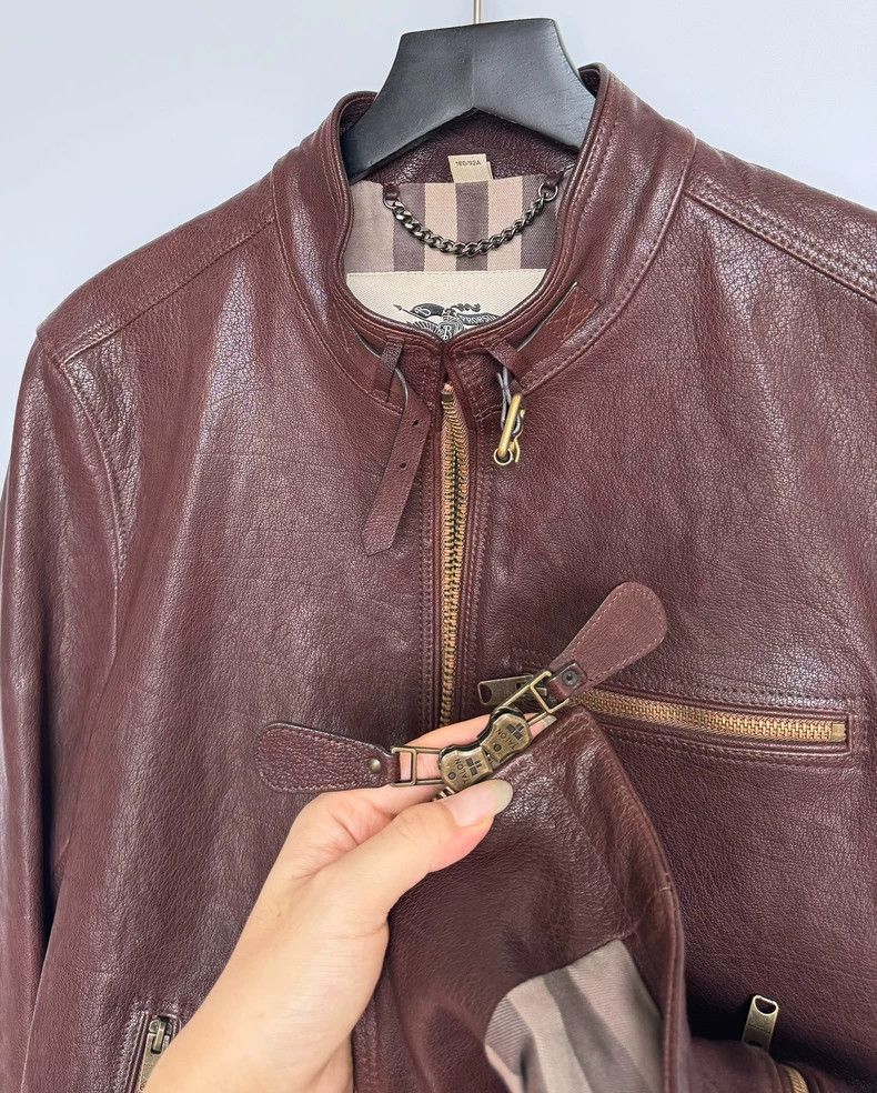 Burberry Burberry Brown Leather Jacket Size US L / EU 52-54 / 3 - 5 Thumbnail