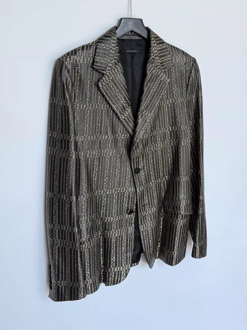 Gucci Gucci Hand-Embroidered Leather Blazer Size US L / EU 52-54 / 3 - 4 Thumbnail