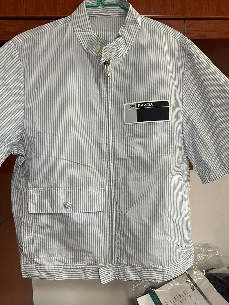 Prada prada short sleeve striped shirt Size US L / EU 52-54 / 3 - 3 Thumbnail