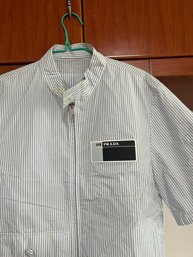 Prada prada short sleeve striped shirt Size US L / EU 52-54 / 3 - 2 Thumbnail