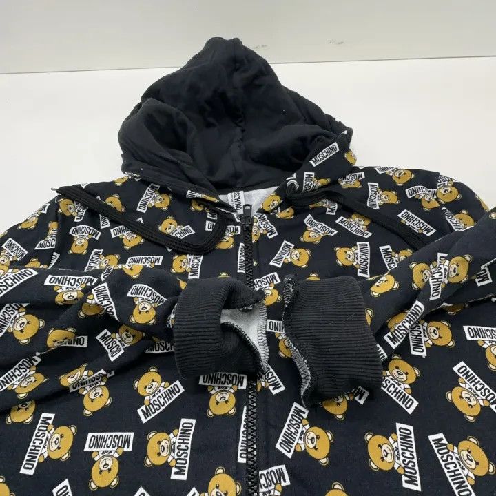Moschino Moschino Hooded Bear Zip-Up Sweatshirt 0079 Size XS / US 0-2 / IT 36-38 - 10 Thumbnail