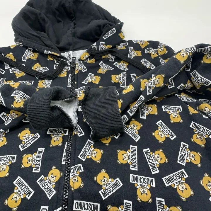 Moschino Moschino Hooded Bear Zip-Up Sweatshirt 0079 Size XS / US 0-2 / IT 36-38 - 6 Thumbnail