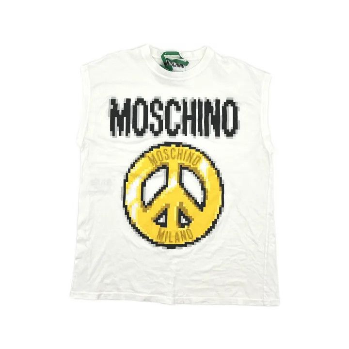Moschino Moschino SS20 Unique Graphic T-Shirt for Women 0079 Size L / US 10 / IT 46 - 2 Thumbnail