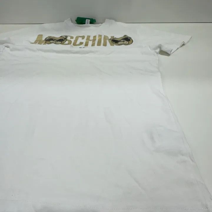 Moschino Moschino Panda Logo Short Sleeve T-Shirt 0079 Size XS / US 0-2 / IT 36-38 - 9 Thumbnail