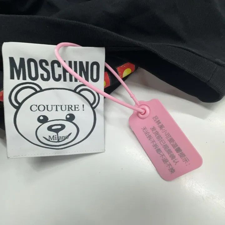 Moschino Moschino Black Teddy Bear Graphic T-Shirt 0079 Size L / US 10 / IT 46 - 5 Thumbnail