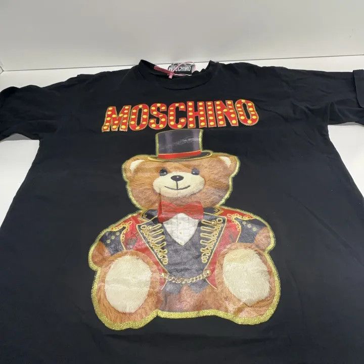 Moschino Moschino Black Teddy Bear Graphic T-Shirt 0079 Size L / US 10 / IT 46 - 10 Thumbnail