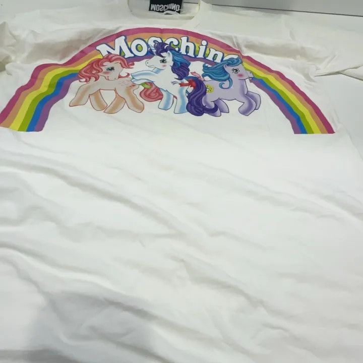 Moschino Moschino Rainbow Pony Print T-Shirt for Women 0079 Size XXS / US 00 / IT 34 - 8 Thumbnail
