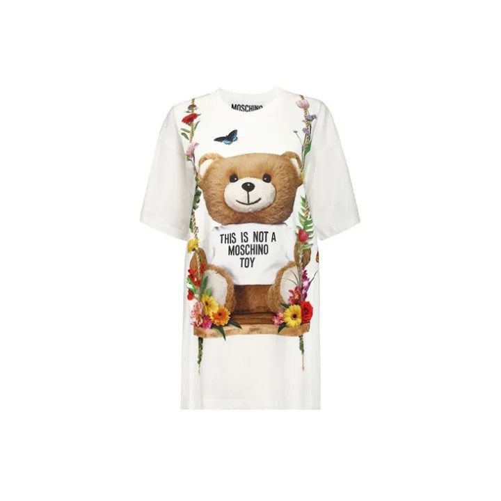 Moschino Moschino Teddy Bear Garden Print T-Shirt 0079 Size S / US 4 / IT 40 - 2 Thumbnail