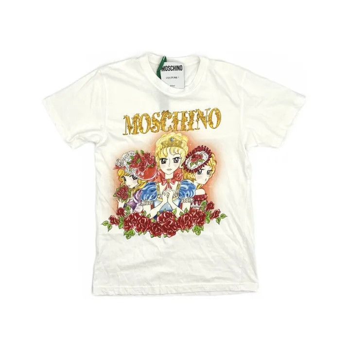 Moschino Moschino Girl Print Short Sleeve T-Shirt 0079 Size S / US 4 / IT 40 - 2 Thumbnail