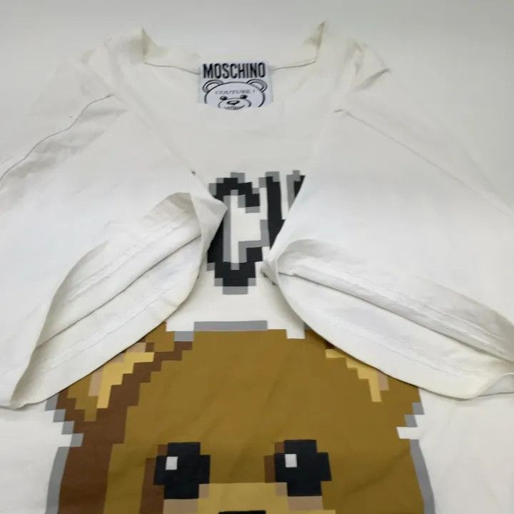 Moschino Moschino Teddy Bear Print Short Sleeve T-shirt 0079 Size S / US 4 / IT 40 - 12 Thumbnail