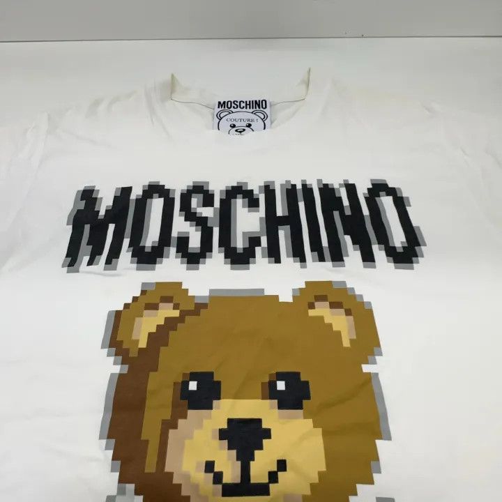 Moschino Moschino Teddy Bear Print Short Sleeve T-shirt 0079 Size S / US 4 / IT 40 - 9 Thumbnail