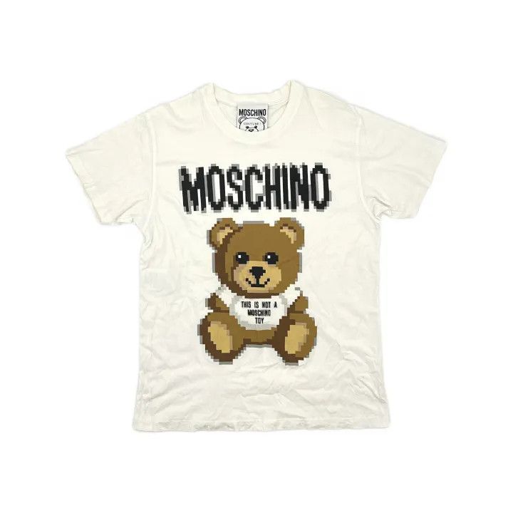 Moschino Moschino Teddy Bear Print Short Sleeve T-shirt 0079 Size S / US 4 / IT 40 - 2 Thumbnail