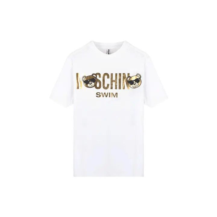 Moschino Moschino Panda Logo Short Sleeve T-Shirt 0079 Size XS / US 0-2 / IT 36-38 - 2 Thumbnail