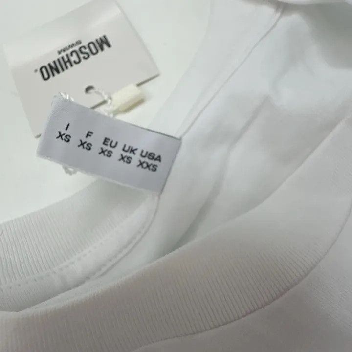 Moschino Moschino Panda Logo Short Sleeve T-Shirt 0079 Size XS / US 0-2 / IT 36-38 - 5 Thumbnail
